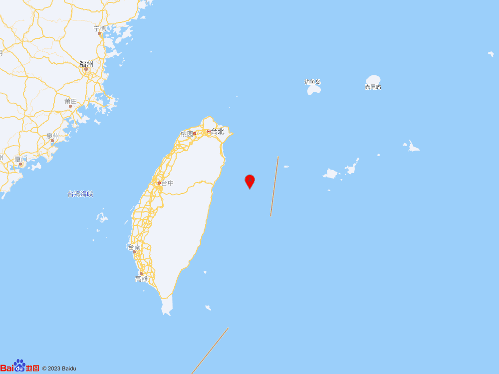 台湾花莲县海域发生4.2级地震