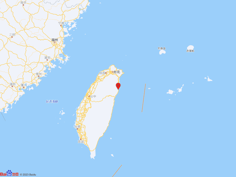 台湾宜兰县（北纬24.45度，东经121.78度）发生4.0级地震