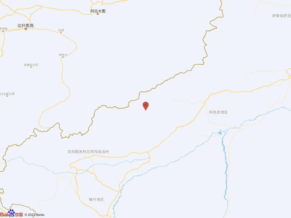 新疆克孜勒苏州阿合奇县发生3.6级地震