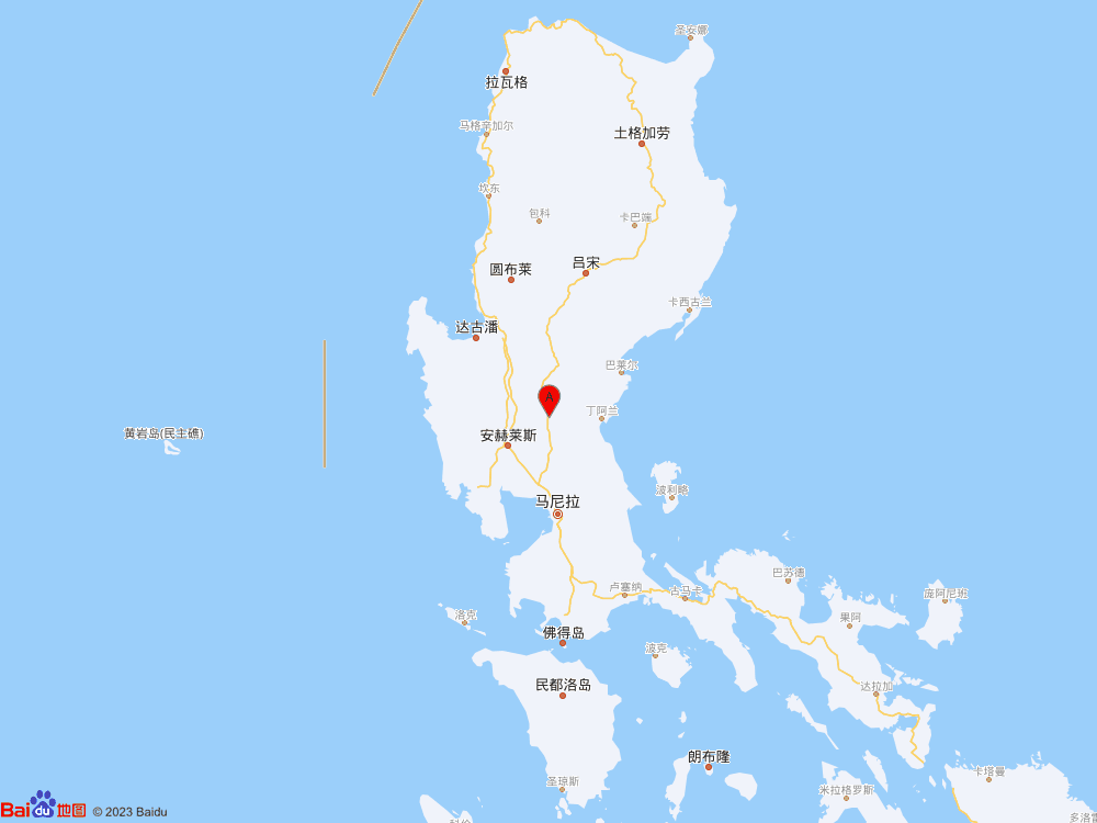 菲律宾（北纬15.45度，东经120.95度）发生5.9级地震